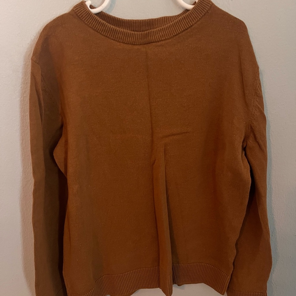 H&M Women's Tan Crew Neck Sweater